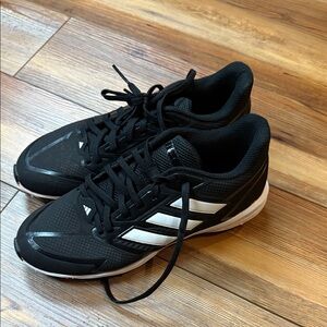 Adidas Men's Black and White Cleats